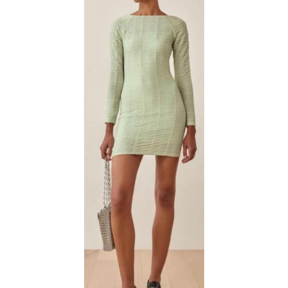 Reformation Mini Dress Size M Mint Green $178 MSRP